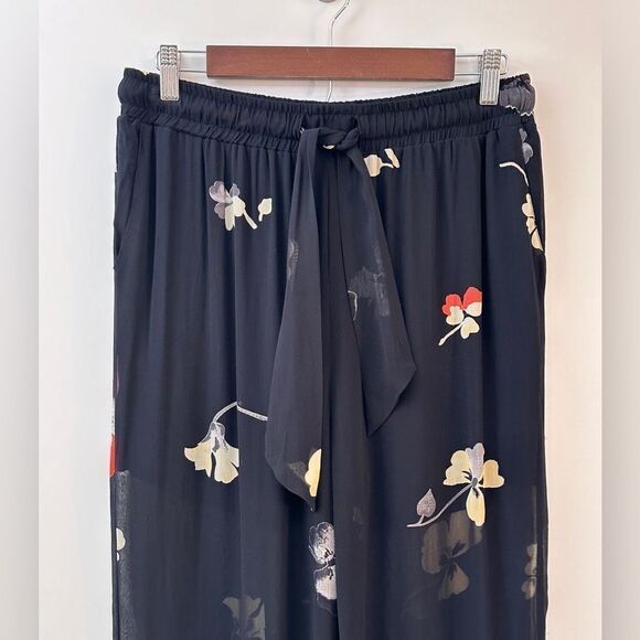 Ganni Floral Pant Lorita Georgette Sheer Size 8 - Picture 5 of 11